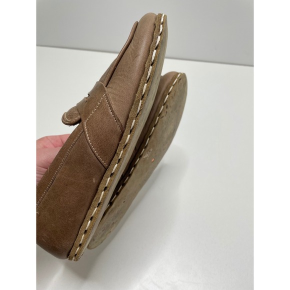 Handmade Leather Loafers Womens Slip On Comfort Shoes Brown Casual Size 8.5 - Picture 8 of 12